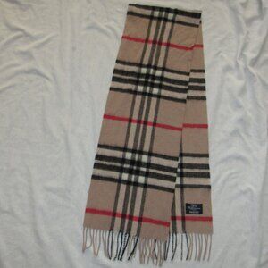 Ballantrae Edinburgh 100% Lambswool Scarf Nova Check Tan Black Red Plaid